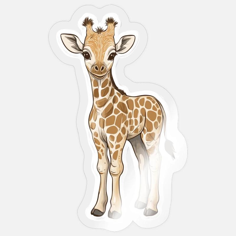 Giraffe - Sticker Größe S (10 x 10 cm) - Transparent glänzend