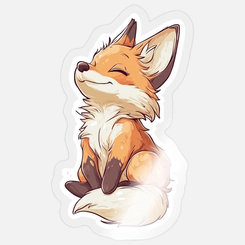 Fuchs - Sticker Größe S (10 x 10 cm) - Transparent glänzend