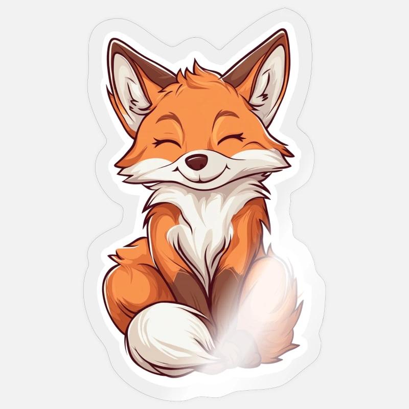 Fuchs - Sticker Größe S (10 x 10 cm) - Transparent glänzend