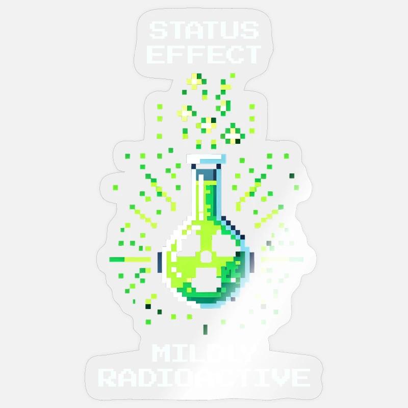 Status effect: slightly radioactive | Chemistry - Sticker size S (10 x 10 cm) - transparent glossy