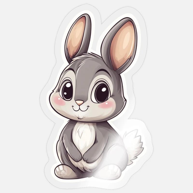 Hare - Sticker size S (10 x 10 cm) - transparent glossy