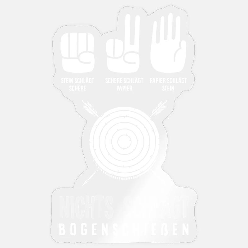 Ich gehe Bogenschießen - Sticker Größe S (10 x 10 cm) - Transparent glänzend
