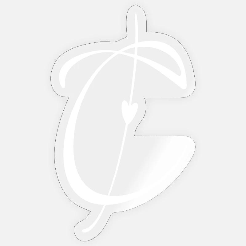 Buchstabe C Initiale Alphabet Monogramm Taschenfläche Sticker Größe S (10 x 10 cm)