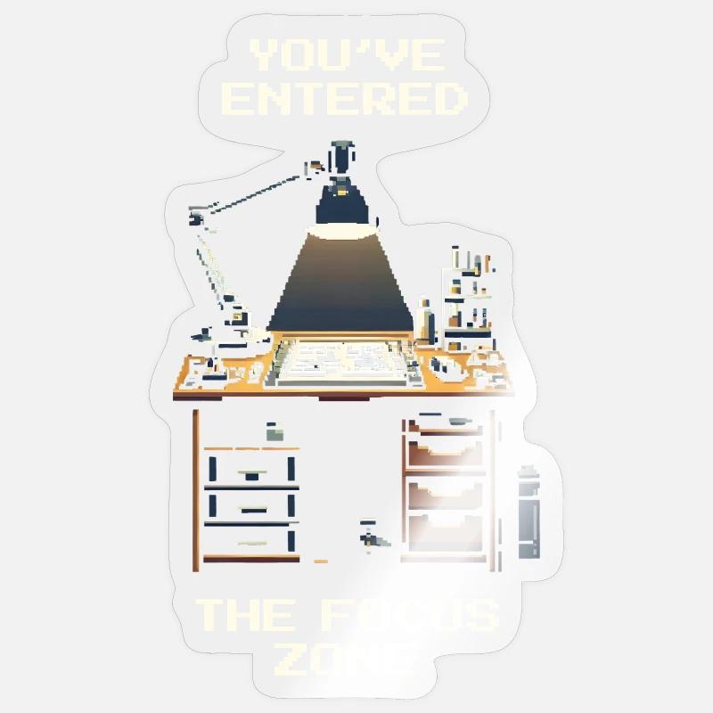 In the Focus Zone | Model Making & Miniatures - Sticker size S (10 x 10 cm) - transparent glossy