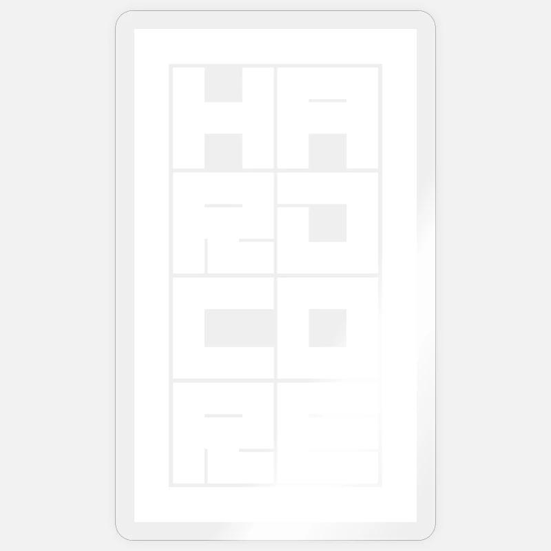 Logographe typographique hardcore audacieuse et blocée Sticker taille S (10 x 10 cm)