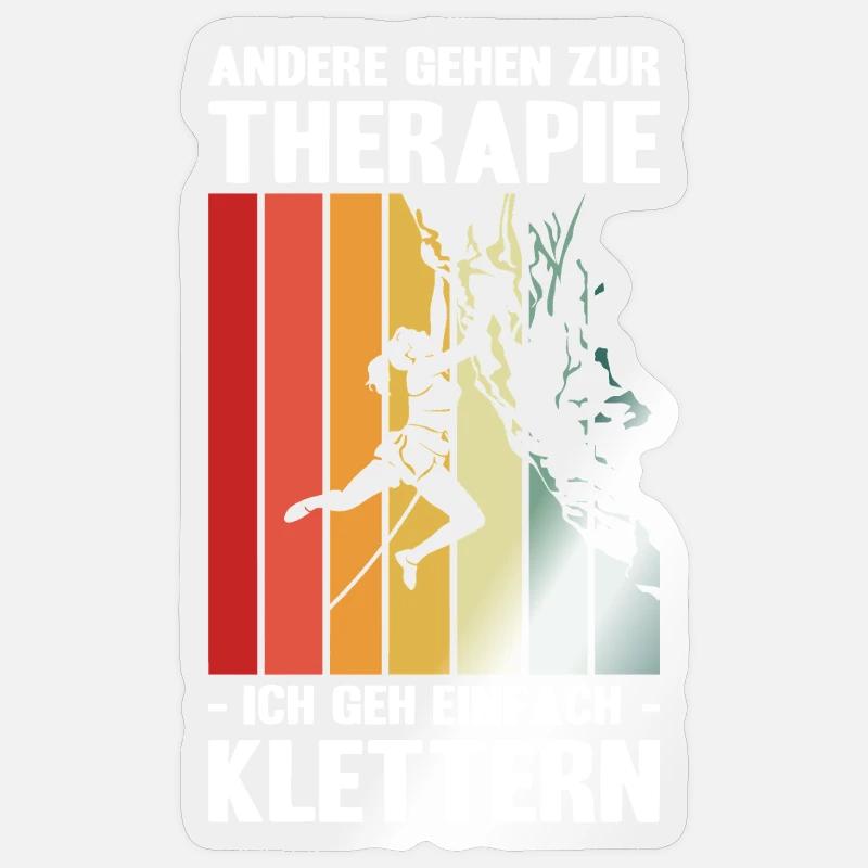 Bouldering Gifts Climbing Climber Boulderer - Sticker size S (10 x 10 cm) - transparent glossy