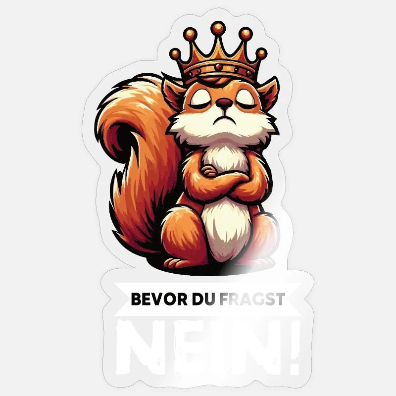 Bevor Du Fragst Eichhörnchen Eichhorn Nagetiere Sticker Größe S (10 x 10 cm)