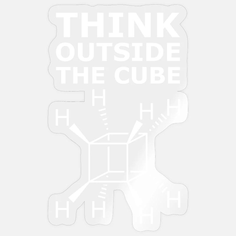 Chimie des molécules cubaines – Penser en dehors du cube Sticker taille S (10 x 10 cm)