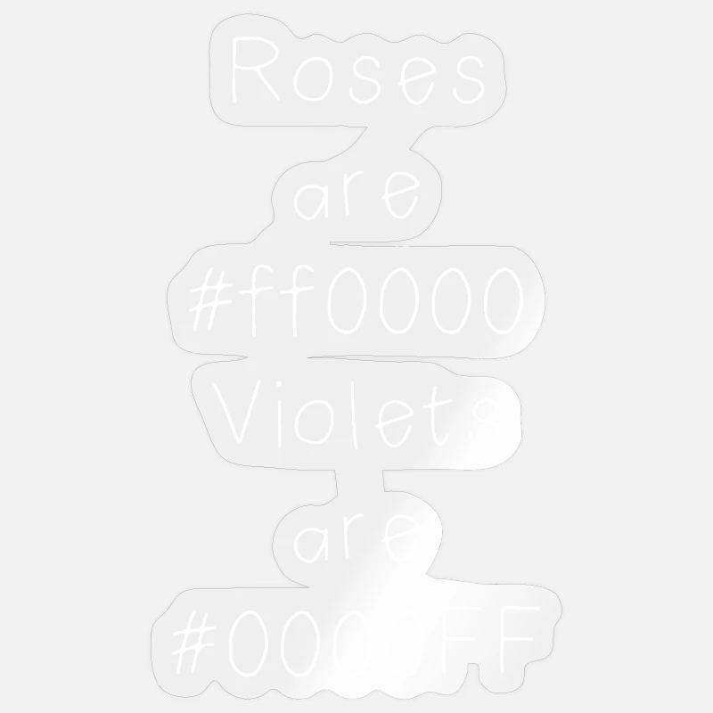 Hex-Farbcode Witz für Entwickler, Coder und Web... Sticker Größe S (10 x 10 cm)