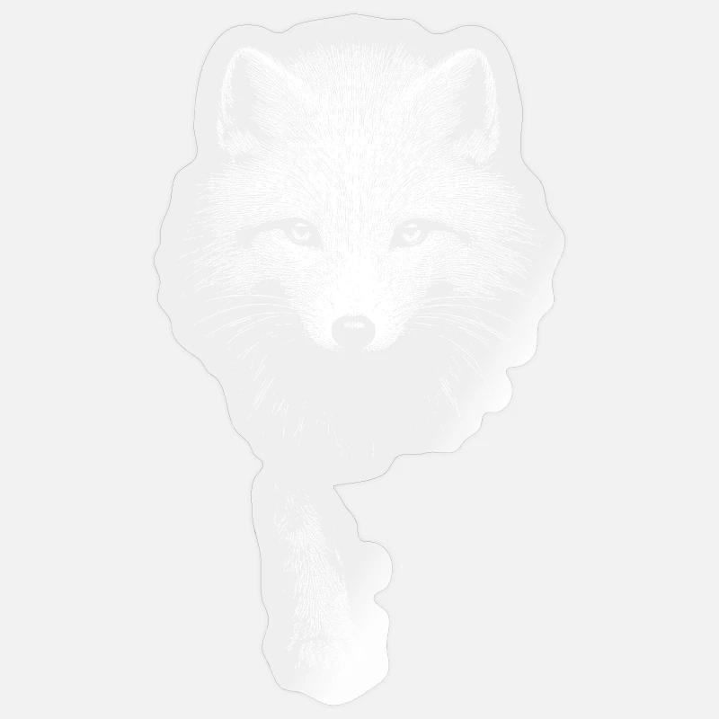 Arctic fox - Sticker size S (10 x 10 cm) - transparent glossy