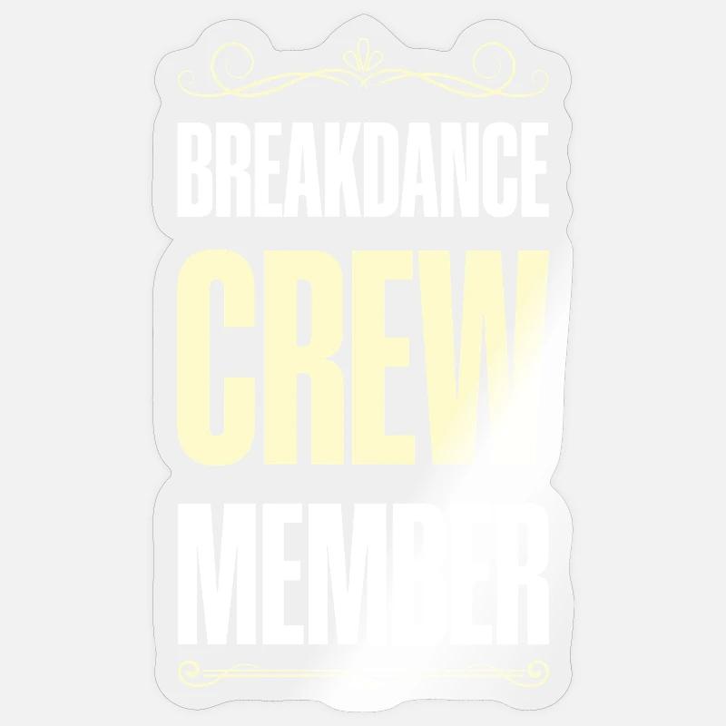 Équipe de breakdance - Sticker taille S (10 x 10 cm) - brillant transparent