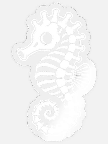 tierskelette_-20- - Sticker Größe S (10 x 10 cm) - Transparent glänzend