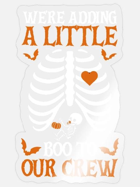 Funny Halloween Pumpkin Pregnancy - Sticker Größe S (10 x 10 cm) - Transparent glänzend