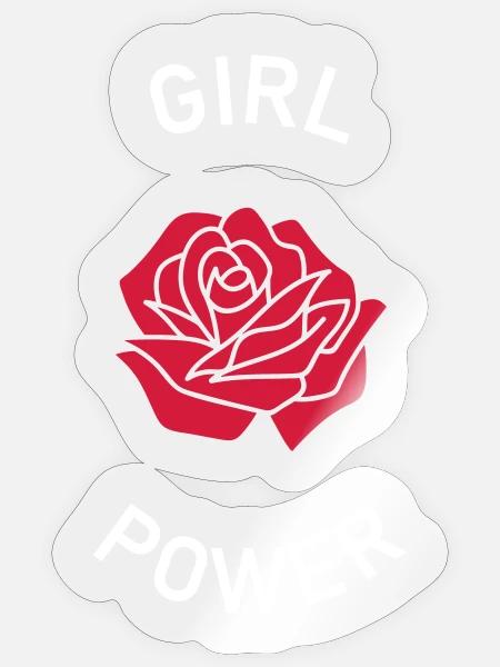 Girl Power - Sticker Größe S (10 x 10 cm) - Transparent glänzend