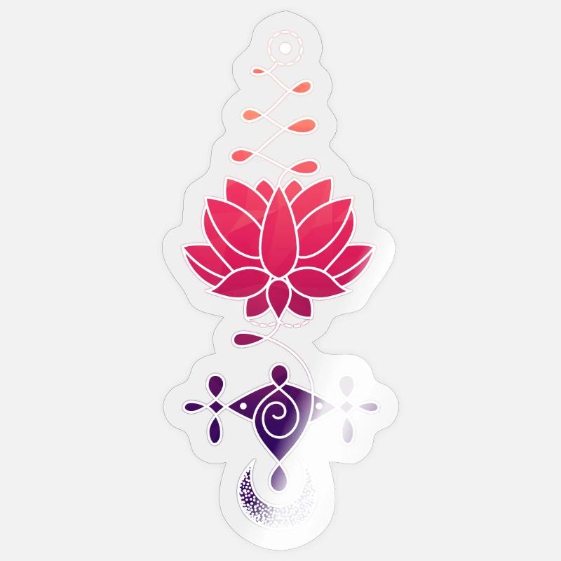 Ätherisches Lotusblütensymbol - Sticker Größe S (10 x 10 cm) - Transparent glänzend