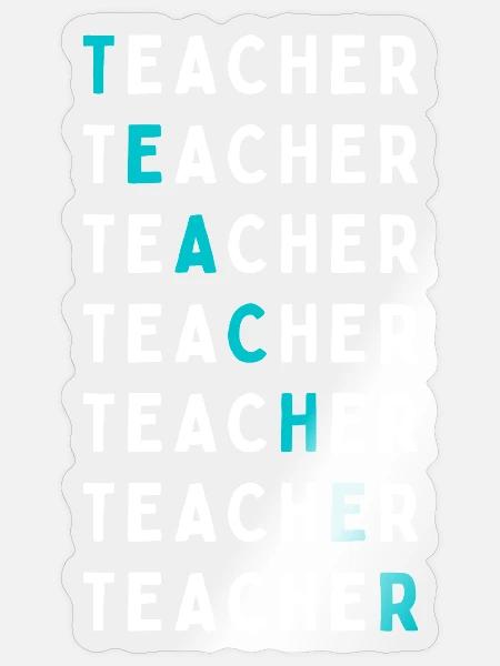 Ich bin Lehrer Frau Mann mit Klasse Klassenlehrer - Sticker Größe S (10 x 10 cm) - Transparent glänzend