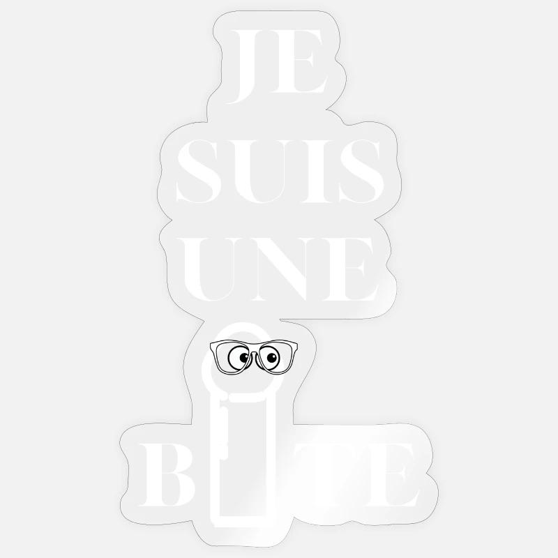 JE SUIS UNE BITE Sticker taille S (10 x 10 cm)