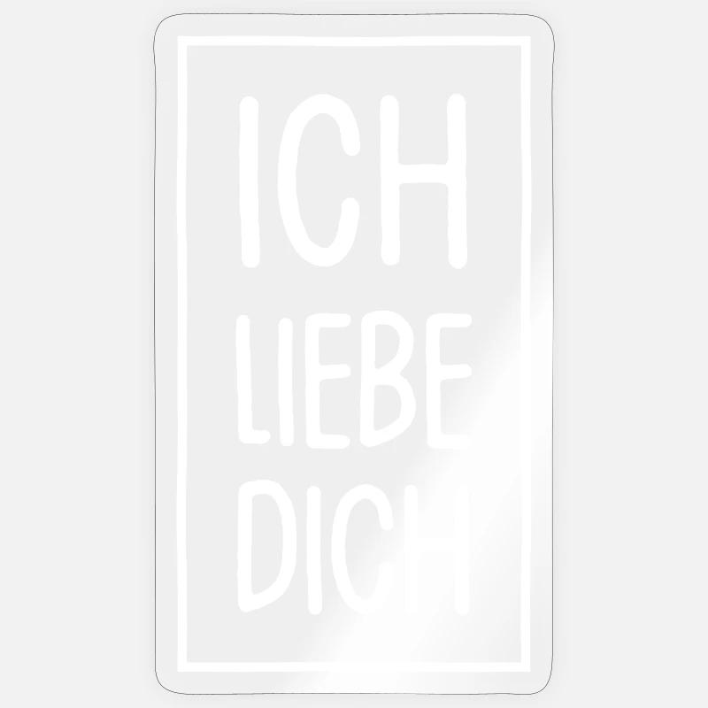 Ich liebe dich - Sticker Größe S (10 x 10 cm) - Transparent glänzend