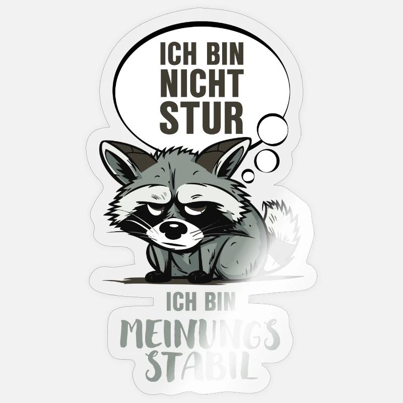 Ich Bin Nicht Stur - hell - Sticker Größe S (10 x 10 cm) - Transparent glänzend