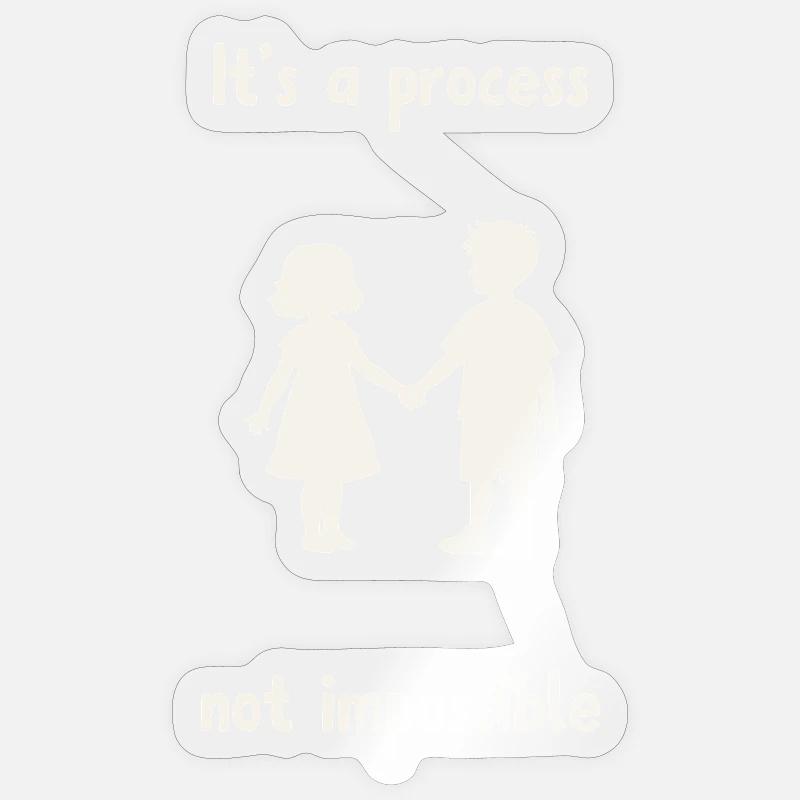 Ce n'est pas impossible. - Sticker taille S (10 x 10 cm) - brillant transparent