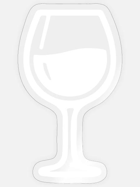 Weinglas Symbol Wein - Sticker Größe S (10 x 10 cm) - Transparent glänzend