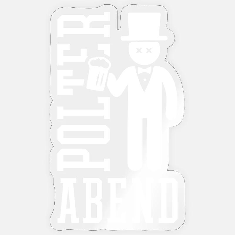Polterabend Bräutigam - Sticker Größe S (10 x 10 cm) - Transparent glänzend