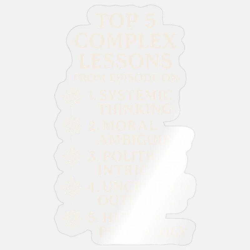 Des leçons complexes Sticker taille S (10 x 10 cm)
