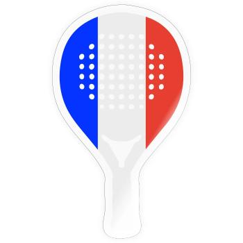 padel-france - Sticker size S (10 x 10 cm) - transparent glossy - Front
