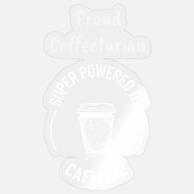 Stolzes Coffeetarian Rundes Abzeichen - Sticker Größe S (10 x 10 cm) - Transparent glänzend