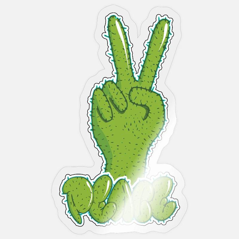 Graffiti Peace - Sticker Größe S (10 x 10 cm) - Transparent glänzend
