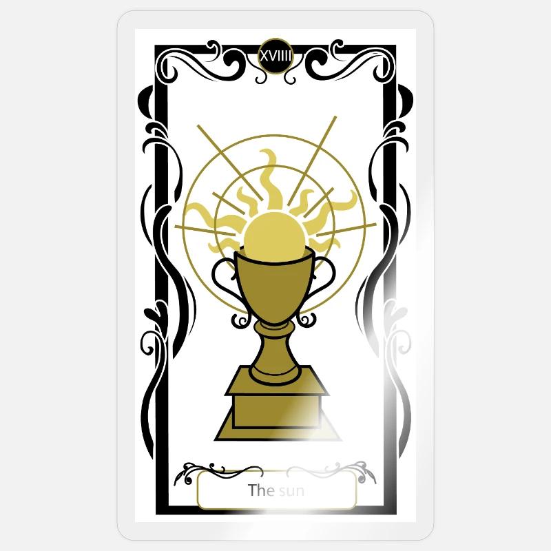 Le soleil  - Sticker taille S (10 x 10 cm) - brillant transparent