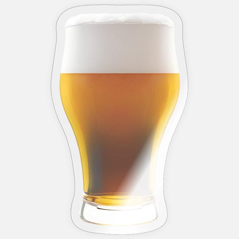 Biergradienten Glas mit Schaum Sticker Größe S (10 x 10 cm)