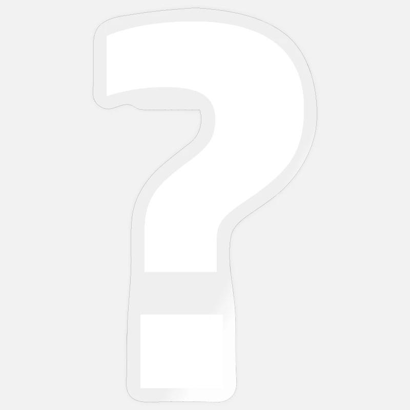 Question mark | stylish curiosity - Sticker size S (10 x 10 cm) - transparent glossy