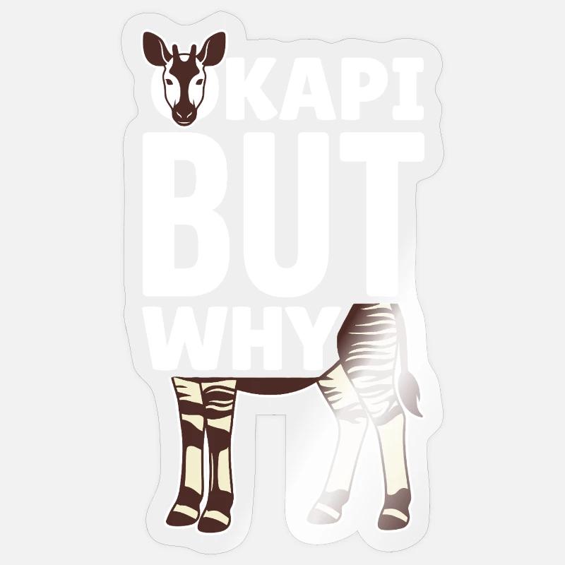Okapi-liebhaber Okapi-tier Seltene Tierweltliebe Sticker Größe S (10 x 10 cm)
