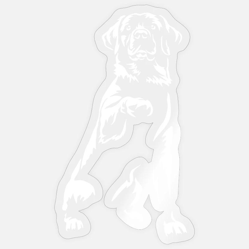 Labrador « Édition Noire » - Sticker taille S (10 x 10 cm) - brillant transparent