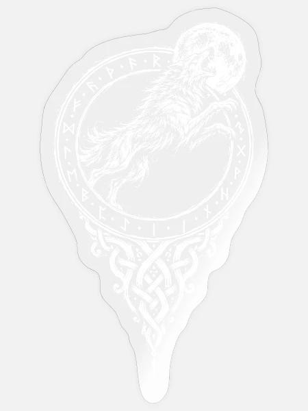 Hati jagt den Mond - Sticker Größe S (10 x 10 cm) - Transparent glänzend