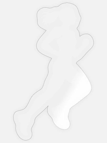 Laufende Silhouette – Athletische Frau - Sticker Größe S (10 x 10 cm) - Transparent glänzend