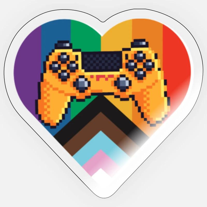 Pride Gaming Controller Sticker size S (10 x 10 cm)
