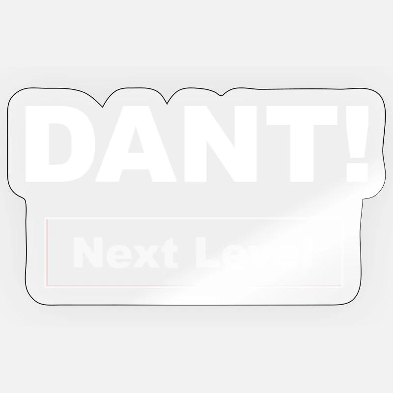 DANT! Next Level - Sticker Größe S (10 x 10 cm) - Transparent glänzend