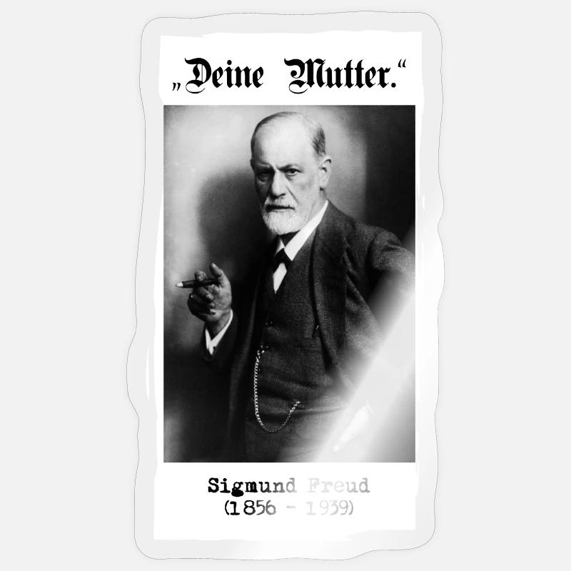Sigmund Freud - "Deine Mutter." Sticker Größe S (10 x 10 cm)