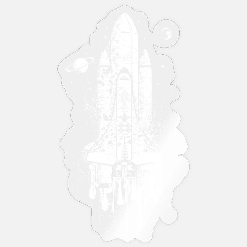 imaginative rocket - Sticker size S (10 x 10 cm) - transparent glossy