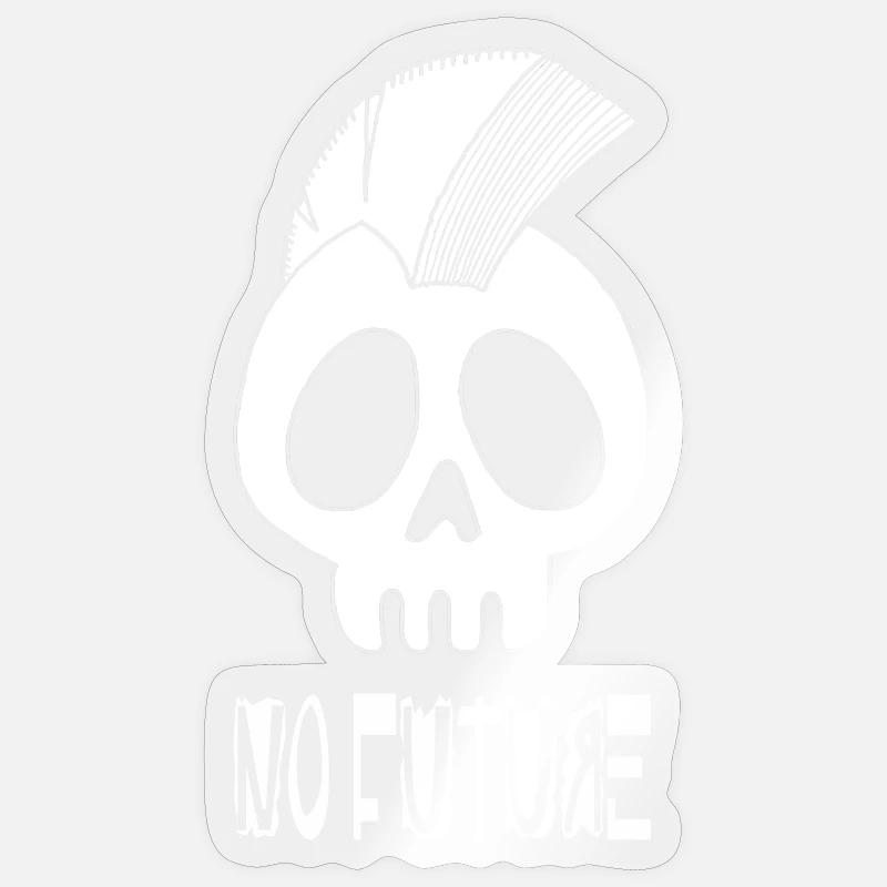 White punk skull Sticker size S (10 x 10 cm)