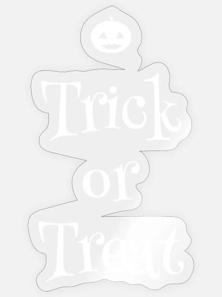 Gruseliges Halloween Trick or Treat Design - Sticker Größe S (10 x 10 cm) - Transparent glänzend