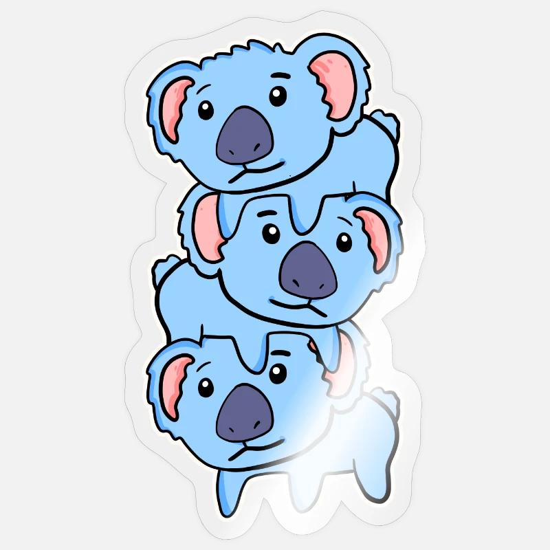 Koala Koalas - Sticker size S (10 x 10 cm) - transparent glossy