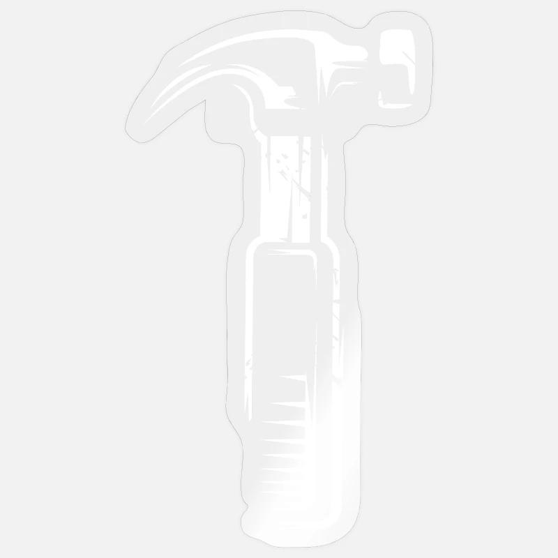 Marteau à effet scratch - Tools Artisans Sticker taille S (10 x 10 cm)
