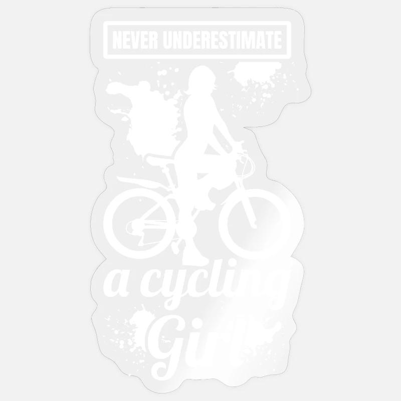 Cyclist - Sticker size S (10 x 10 cm) - transparent glossy