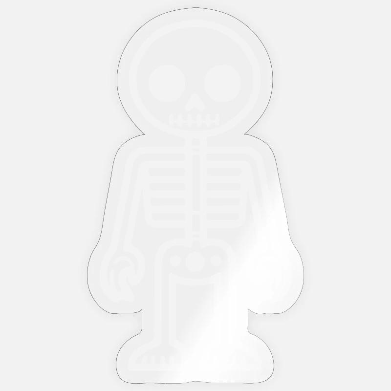 Retro-style skeleton design - Sticker size S (10 x 10 cm) - transparent glossy