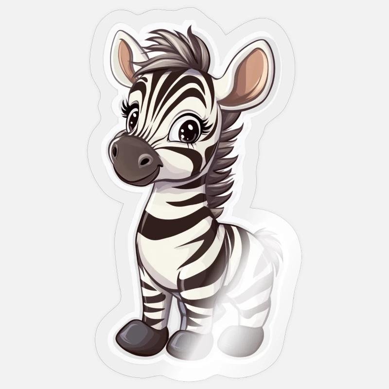 Zebra Sticker Größe S (10 x 10 cm)