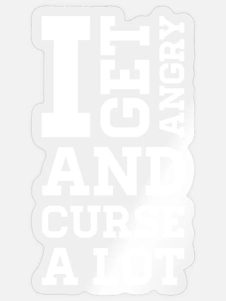 Wütend – Statement über Wut, Protest & Emotionen - Sticker Größe S (10 x 10 cm) - Transparent glänzend