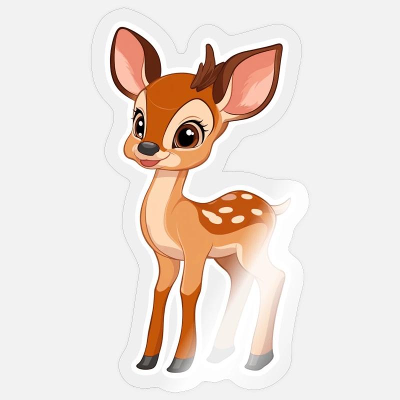 roe deer - Sticker size S (10 x 10 cm) - transparent glossy